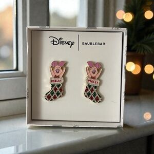BaubleBar Piglet Earrings - Festive Red and Green